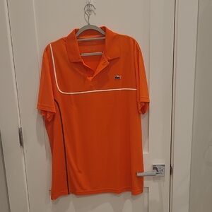 Lacoste Orange Performance Polo Shirt with Sporty Design